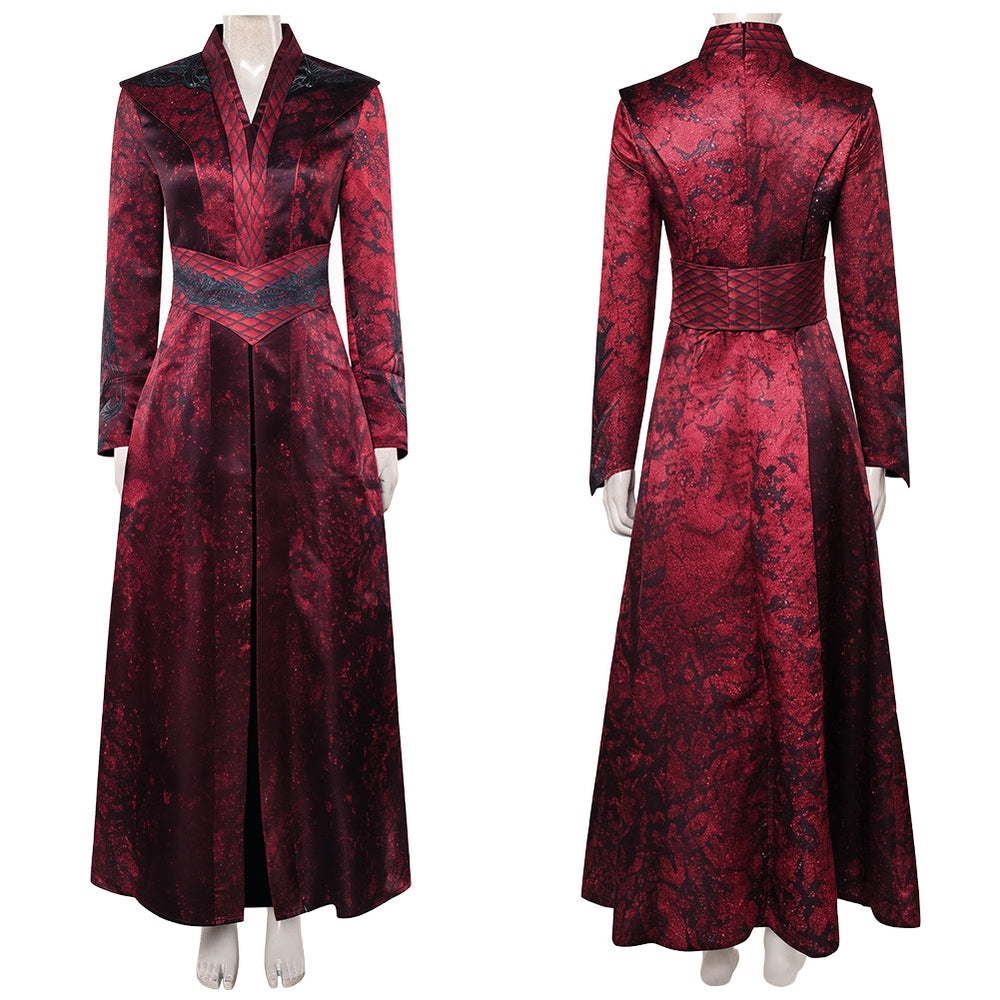 rhaenyra red dress Custom Rhaenyra Dress, Red & Gold Jacquard