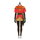 Cosplay Costume Rogue Shawl Jumpsuit Set Red Halloween Carnival Party Outfits
