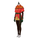 Cosplay Costume Rogue Shawl Jumpsuit Set Red Halloween Carnival Party Outfits