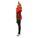 Cosplay Costume Rogue Shawl Jumpsuit Set Red Halloween Carnival Party Outfits