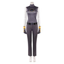 Cosplay Costume Rogue Sleeveless Jumpsuit Gray Men Halloween Carnival Party Outfits