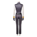 Cosplay Costume Rogue Sleeveless Jumpsuit Gray Men Halloween Carnival Party Outfits