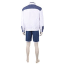 Cosplay Costume Roman Carax Cyberpunk: Edgerunners 2(2026) Fullset White Men Halloween Carnival Party Outfits