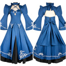 Cosplay Costume Saber Fate Stay Night Dress Blue Women Halloween Carnival Party Outfits