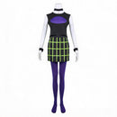 Cosplay Costume Sam Manson Danny Phantom Top Skirt Socks Set Purple Women Halloween Carnival Party Outfits