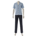 Cosplay Costume Sanji One Piece Season 2 Shirt Pants Set Grey Men Halloween Carnival Party Outfit