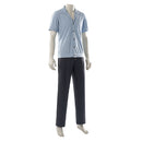 Cosplay Costume Sanji One Piece Season 2 Shirt Pants Set Grey Men Halloween Carnival Party Outfit
