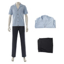 Cosplay Costume Sanji One Piece Season 2 Shirt Pants Set Grey Men Halloween Carnival Party Outfit