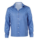 Cosplay Costume Sanji One Piece Season 2 Striped Shirt Blue Men Halloween Carnival Party Outfit