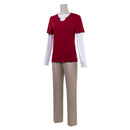Cosplay Costume Sanji Season 2 Top Shirt Pants Set Red Men Halloween Carnival Party Outfits