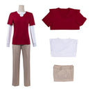 Cosplay Costume Sanji Season 2 Top Shirt Pants Set Red Men Halloween Carnival Party Outfits