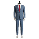 Cosplay Costume Sasaki Smoking Behind the Supermarket with You Work Suit Set Blue Men Halloween Carnival Party Outfits