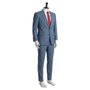 Cosplay Costume Sasaki Smoking Behind the Supermarket with You Work Suit Set Blue Men Halloween Carnival Party Outfits