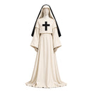 Cosplay Costume Sister Jeanne des Anges The Devils (1971) Nun Dress Set White Women Halloween Carnival Party Outfits