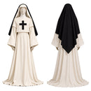 Cosplay Costume Sister Jeanne des Anges The Devils (1971) Nun Dress Set White Women Halloween Carnival Party Outfits