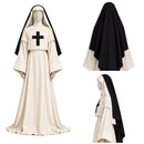 Cosplay Costume Sister Jeanne des Anges The Devils (1971) Nun Dress Set White Women Halloween Carnival Party Outfits