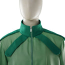 Cosplay Costume Steven Steel Steel Ball Run Top Pant Set Budget Friendly Green Men Halloween Carnival Party Outfits