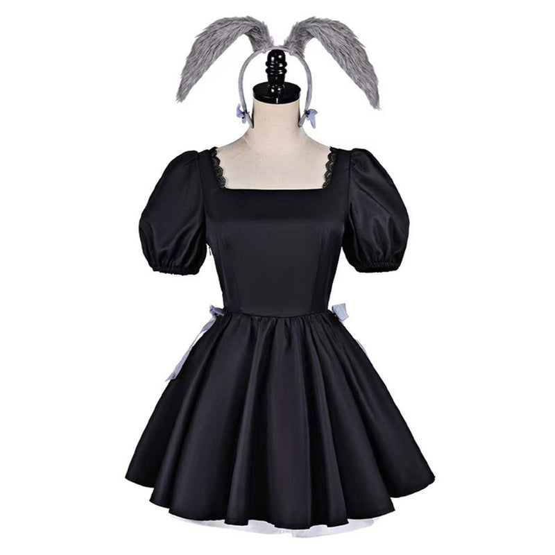 Cosplay Costume Sua Alien Stage 3rd Anniversary Bunny Cafe Dress Black Women Halloween Carnival Party Outfits