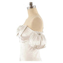 Cosplay Costume Sua Alien Stage Puff Sleeves Slim Dress White Women Halloween Carnival Party Outfits
