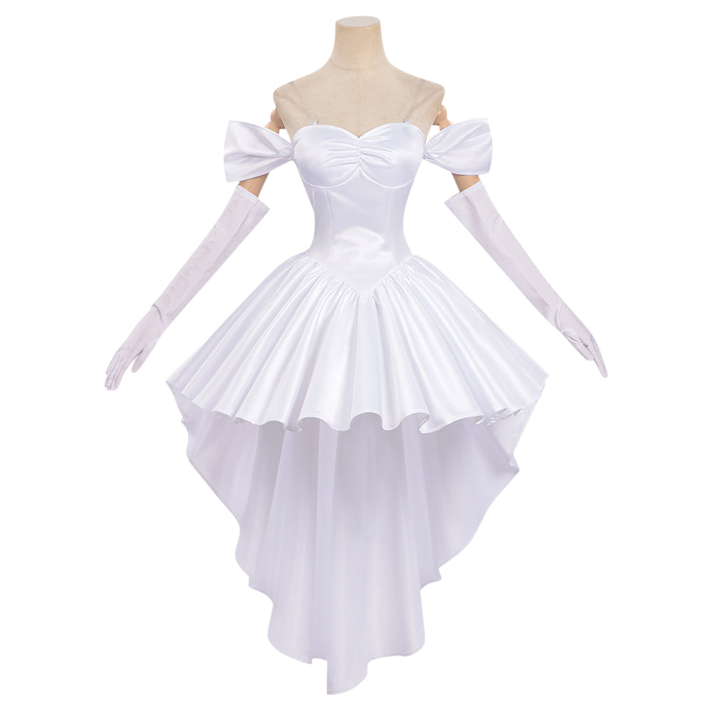 long white dress costume Cosplay Sua Alien Stage Wedding Women Halloween Carnival Party Outfits white dress Size:XXL-US 14 Dasayo Pointed Toe Womens SALEHYPEHOOD
