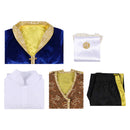 Cosplay Costume The Beast Court Set Renaissance Blue Men Halloween Carnival Party Outfits