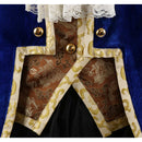 Cosplay Costume The Beast Court Set Renaissance Blue Men Halloween Carnival Party Outfits