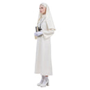 Cosplay Costume The Nun Conjuring Robe Set White Women Halloween Carnival Party Outfits