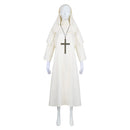 Cosplay Costume The Nun Conjuring Robe Set White Women Halloween Carnival Party Outfits