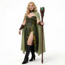 Cosplay Costume Titania TRPG Dress Cloak Set Renaissance Green Women Halloween Carnival Party Outfits