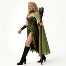 Cosplay Costume Titania TRPG Dress Cloak Set Renaissance Green Women Halloween Carnival Party Outfits