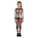 Cosplay Costume Twisty the Clown American Horror Story Printed Jumpsuit Kids Children Halloween Carnival Party Outfits