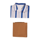 Cosplay Costume Usopp One Piece Season 2 Strip Top Pants Set Blue Men Halloween Carnival Party Outfits