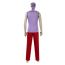 Cosplay Costume Usopp Season 2 Top Pants Set Purple Men Halloween Carnival Party Outfits