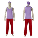 Cosplay Costume Usopp Season 2 Top Pants Set Purple Men Halloween Carnival Party Outfits