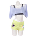 Cosplay Costume Uta OP Heroines Tunic Top Pants Casual Grey Women Halloween Carnival Party Outfits