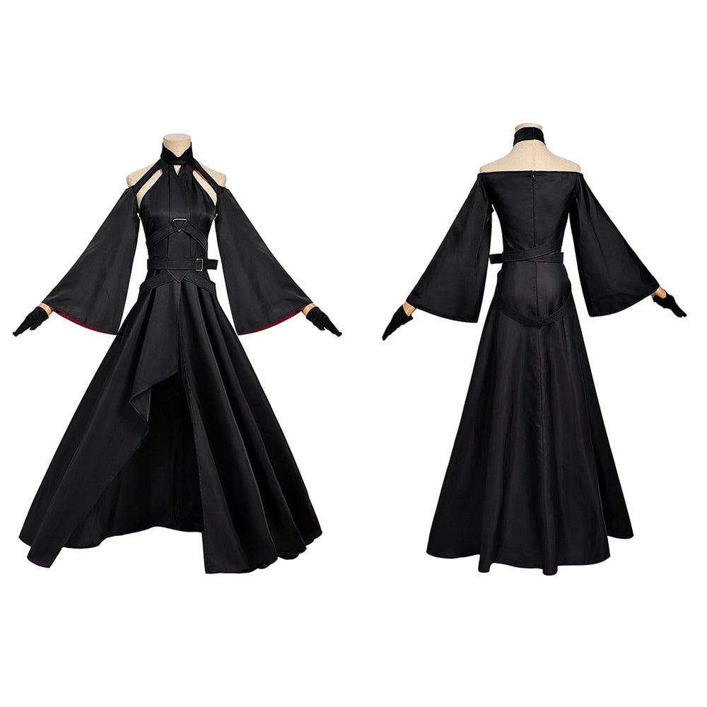 Cosplay Costume Velvet The Ribbon Hero (2026) Dress Black Women Halloween Carnival Party Outfits