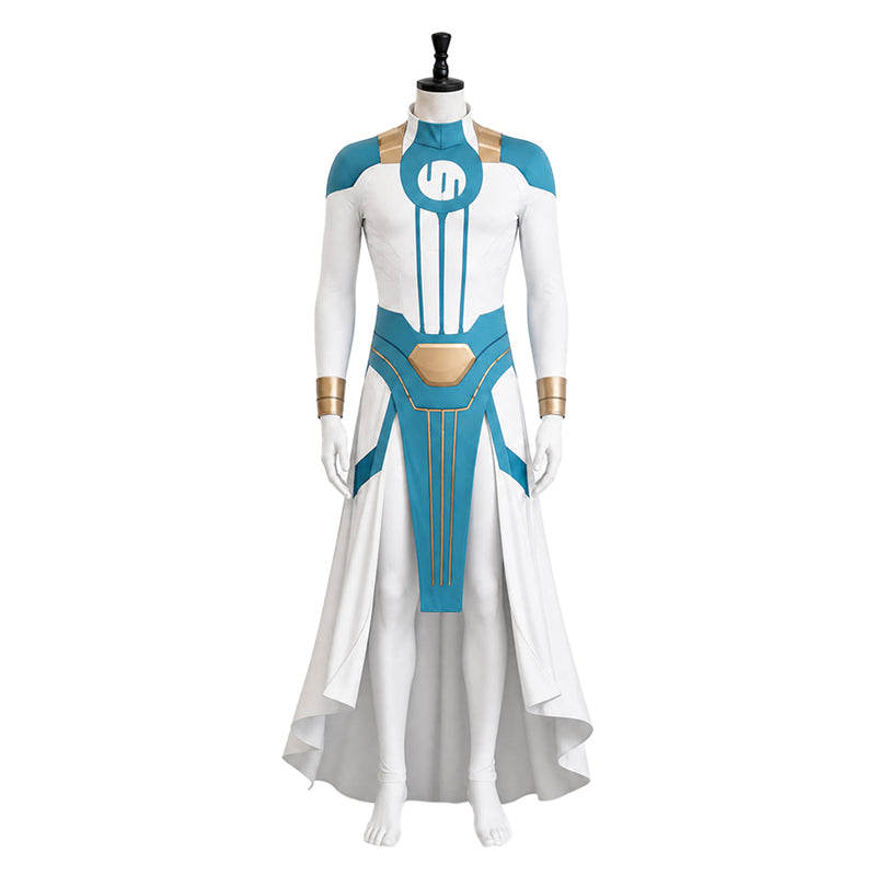 Cosplay Costume Future Mark Grayson Invincible Season 4 Robe Blue Men ...