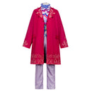 Cosplay Costume Willy Wonka Coat Suit Set Red Men Halloween Carnival Party Outfits