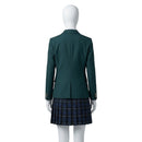 Cosplay Costume Witch Academy School Uniform Fullset Green Women Halloween Carnival Party Outfits