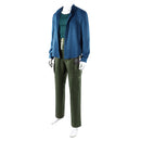 Cosplay Costume Zorro Season 2 Coat Shirt Pants Set Blue Men Halloween Carnival Party Outfits