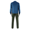 Cosplay Costume Zorro Season 2 Coat Shirt Pants Set Blue Men Halloween Carnival Party Outfits