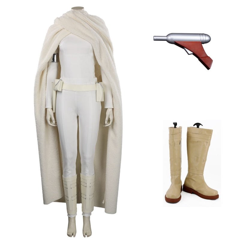 Cossky Costumes Costume + Prop +Shoes / Female XS / Female US6.5 EUR37 Padme Naberrie Amidala Outfits Halloween Carnival Suit Cosplay Costume