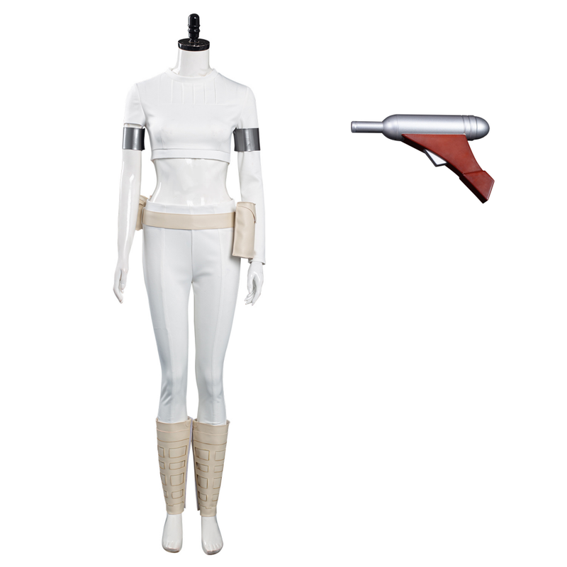 Cossky Costumes Costume + Props / Female XS / Without Shoes Padme Amidala White Outfits Halloween Carnival Suit Cosplay Costume