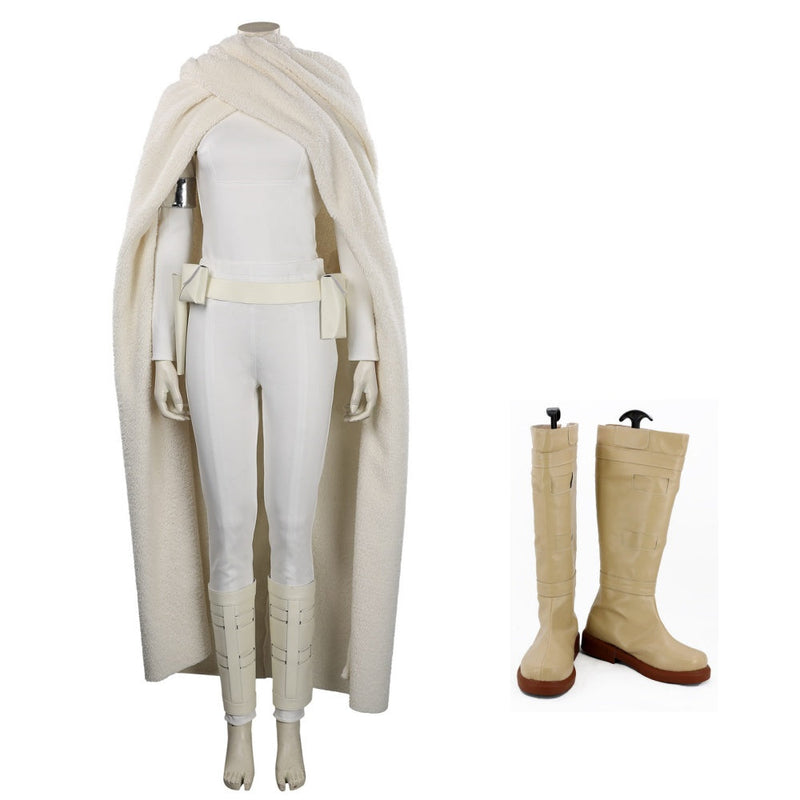 Cossky Costumes Costume + Shoes / Female XS / Female US6.5 EUR37 Padme Naberrie Amidala Outfits Halloween Carnival Suit Cosplay Costume