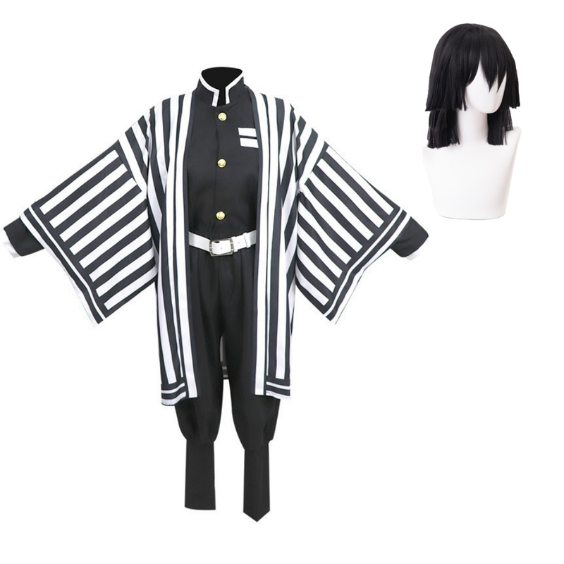 Cossky Costumes Costume + Wig / S Iguro Obanai Uniform Cosplay Costume