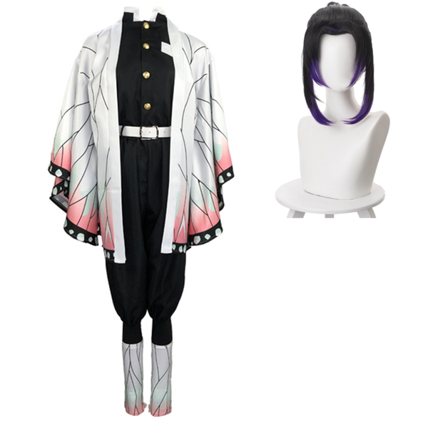 Cossky Costumes Costume + Wig / S Kochou Shinobu Infinity Castle Movie Cosplay Costume