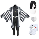 Cossky Costumes Costume + Wig + Snake Prop + Mask / S Iguro Obanai Uniform Cosplay Costume
