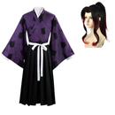 Cossky Costumes Costume + Wig / XS Kokushibo Infinity Castle Movie Outfits Halloween Cosplay Costume