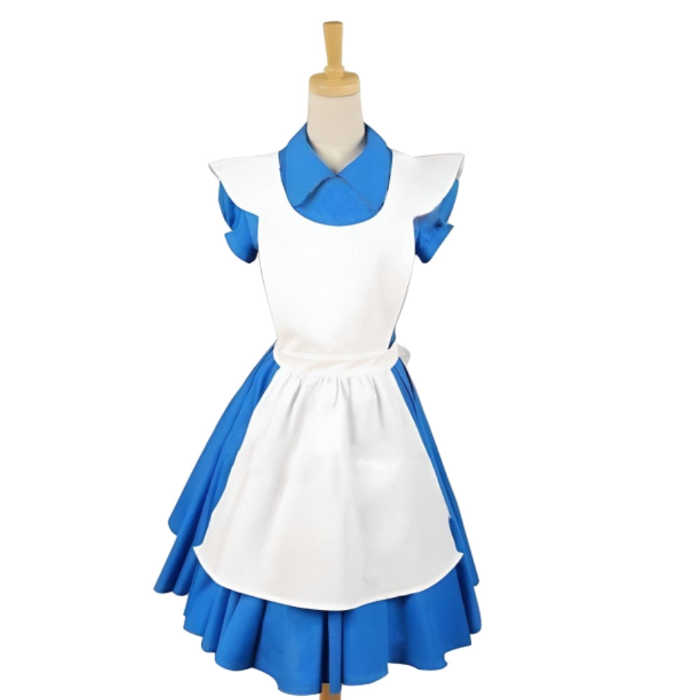 Alice Blue Dress Outfits Halloween Carnival Suit Cosplay Costume Alice Blue Dress Outfits Halloween Carnival Suit Cosplay Costume