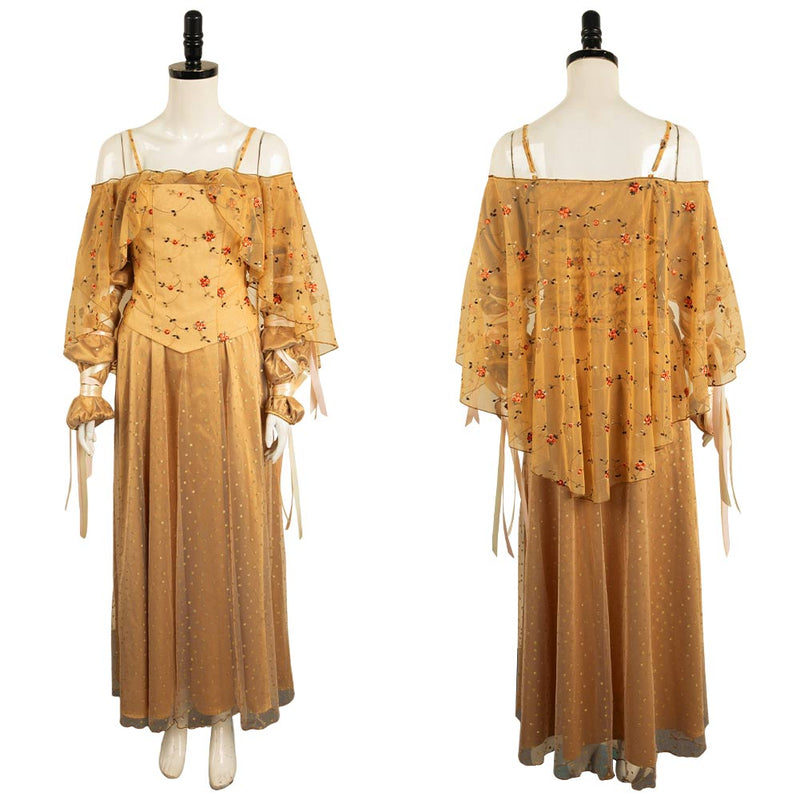 Padme Amidala Women Yellow Meadow Dress Party Carnival Halloween Cosplay Costume Padme Amidala Women Yellow Meadow Dress Party Carnival Halloween Cosplay Costume